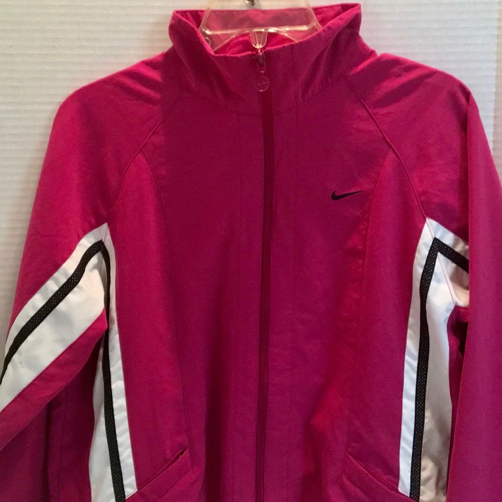 NIKE Warmup GYM Jacket ZIP PINK Black White MEDIUM - Picture 6 of 8